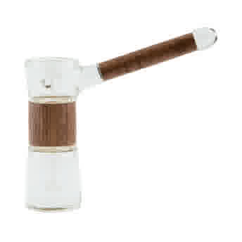 Marley Natural Glass & Walnut Bubbler